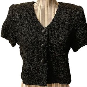 ⭐️NWT Jeffrey & Dara by Tom Barra size 8 black blouse⭐️